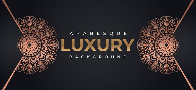 Vector luxe mandala achtergrond met gouden arabesque patroon arabische islamitische oost-stijl