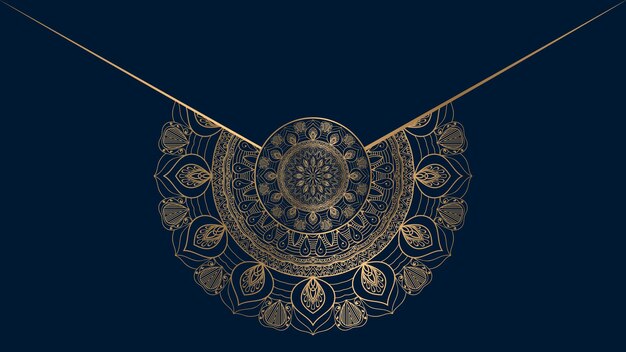 Luxe mandala achtergrond met gouden arabesque patroon Oost-stijl decoratieve mandala