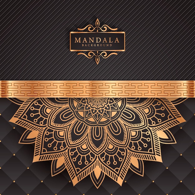 Luxe mandala achtergrond met gouden arabesque patroon Oost-stijl
