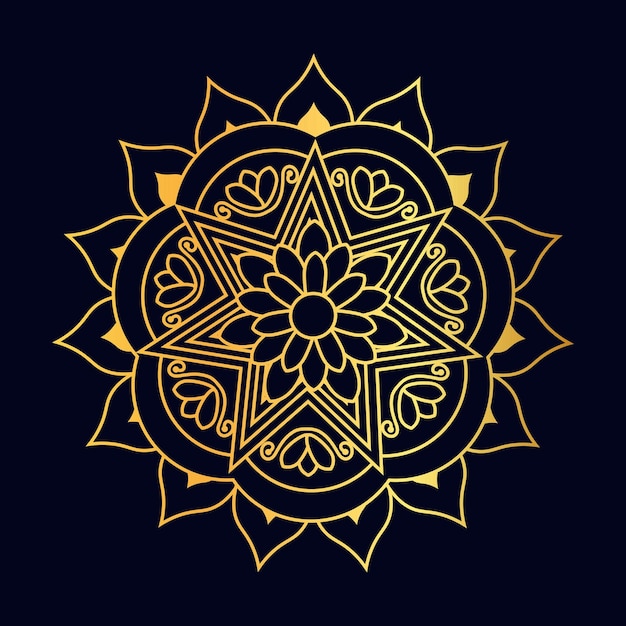 Luxe mandala achtergrond met gouden arabesque patroon ornament elegante uitnodiging bruiloft kaart uitnodigen achtergrond dekking banner illustratie kastanjebruin kleur vector design