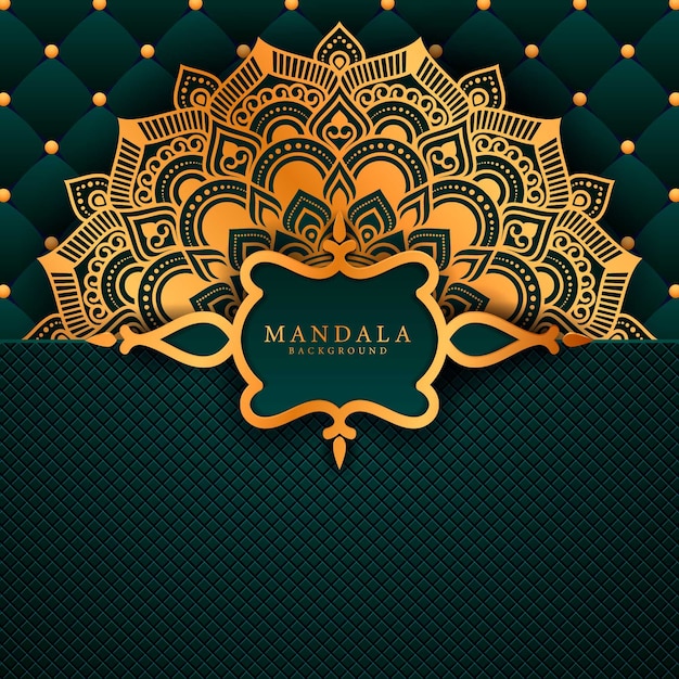 Luxe mandala achtergrond met gouden arabesque patroon