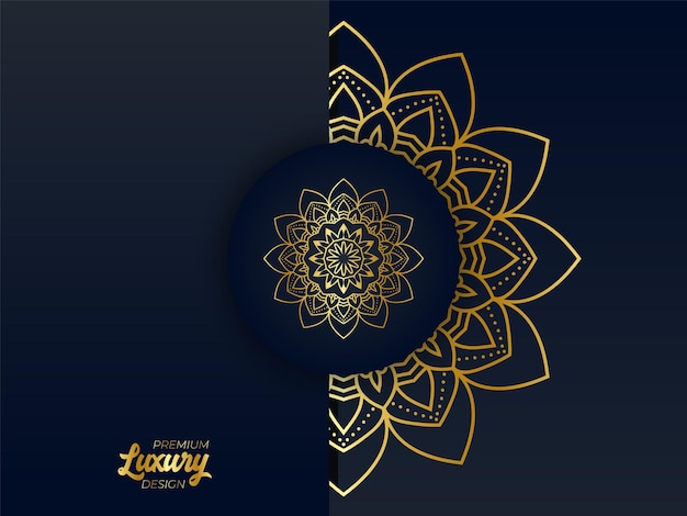 Vector luxe mandala achtergrond met gouden arabesque patroon