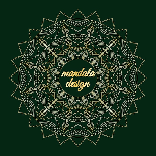 Luxe Mandala-achtergrond met gradiënte kleur