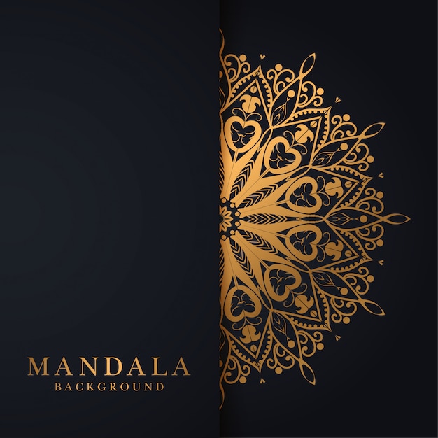 Luxe mandala achtergrond met moderne arabesque