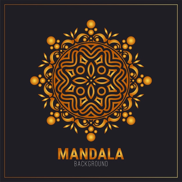 Luxe mandala achtergrond ontwerpsjabloon