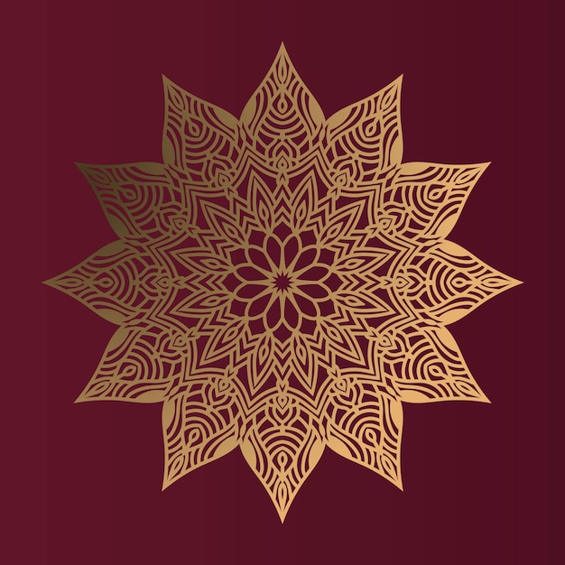 Luxe mandala achtergrond Premium Vector