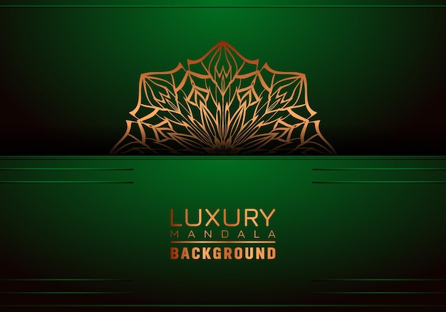 Luxe mandala achtergrond sier arabesque stijl met gouden arabesque patroon stijl decoratieve mandala ornament voor afdrukken brochure banner cover poster uitnodigingskaart