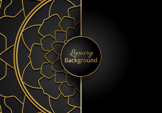 Luxe mandala achtergrond sier arabesque stijl met gouden arabesque patroonstijl