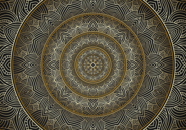 Luxe mandala achtergrond sier arabesque stijl met gouden arabesque patroonstijl