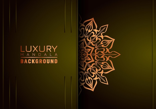 Luxe mandala achtergrond sier arabesque stijl