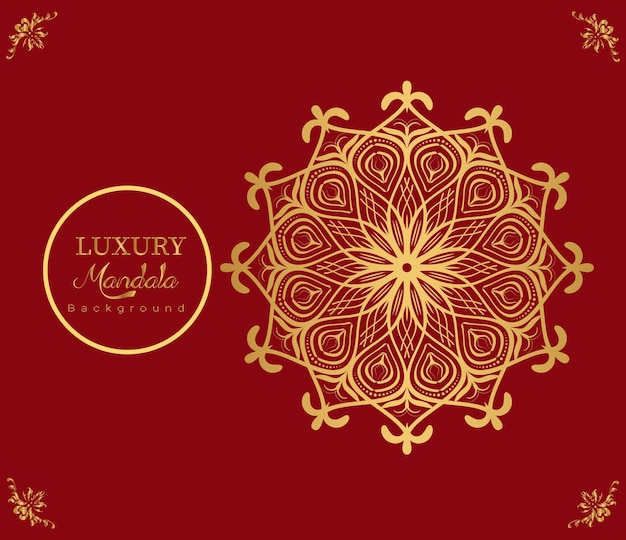 Luxe Mandala Achtergrond Sjabloon