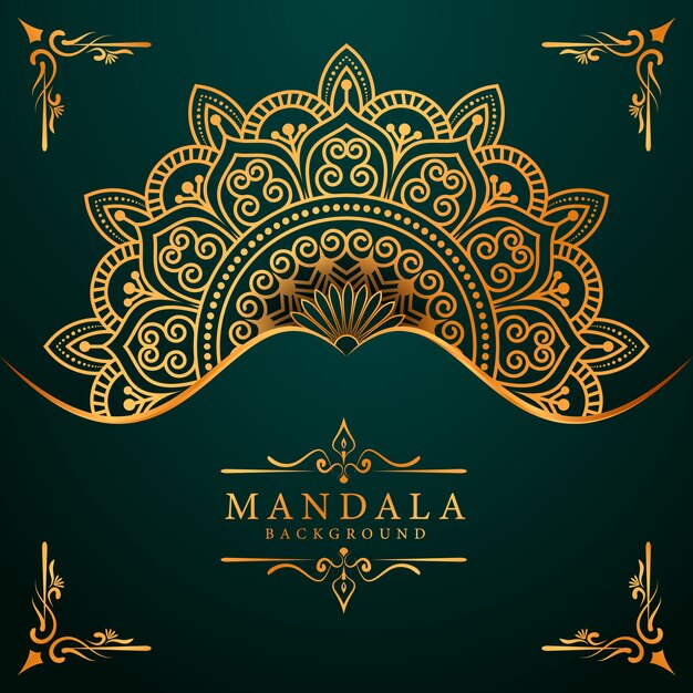 Luxe mandala achtergrond, wenskaart