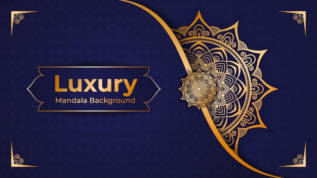 Luxe Mandala-achtergrondontwerp met Arabesque Arabische islamitische oost-stijl