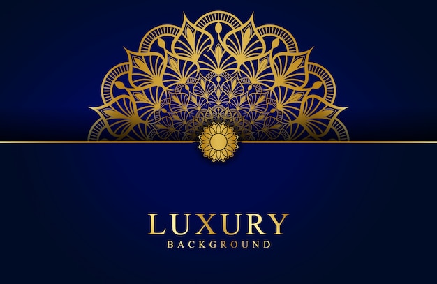 Luxe mandala achtergrondontwerp met gouden arabesque Arabische islamitische Oost-stijl