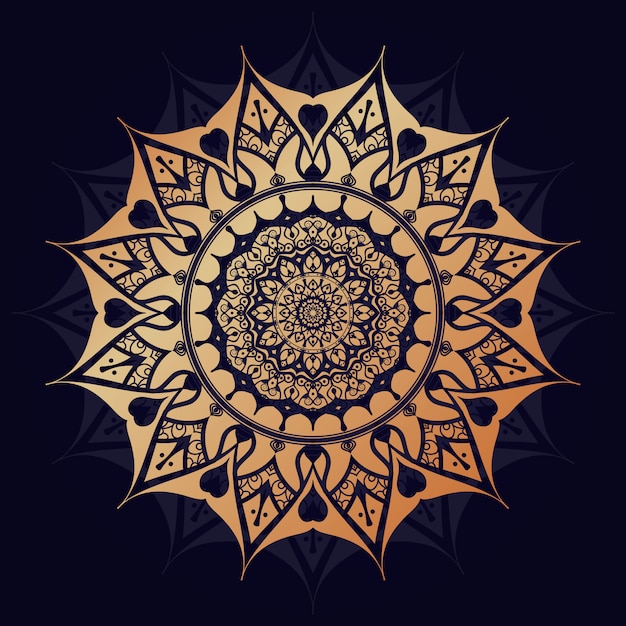 Luxe mandala achtergrondontwerp