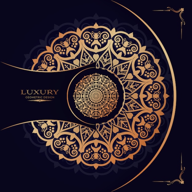 Luxe mandala achtergrondontwerp