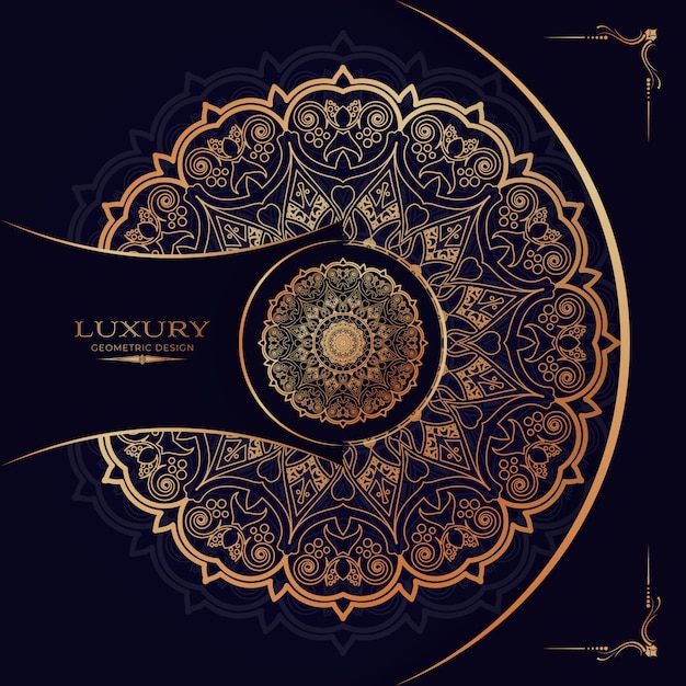 Luxe mandala achtergrondontwerp