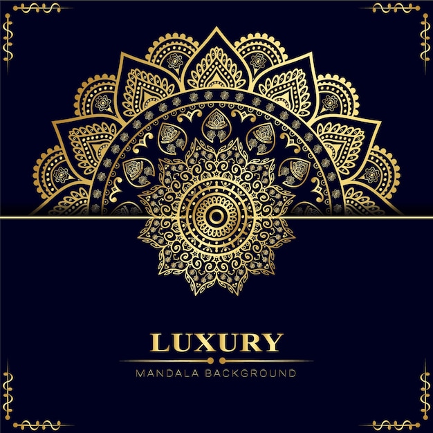 Vector luxe mandala-achtergrondontwerp