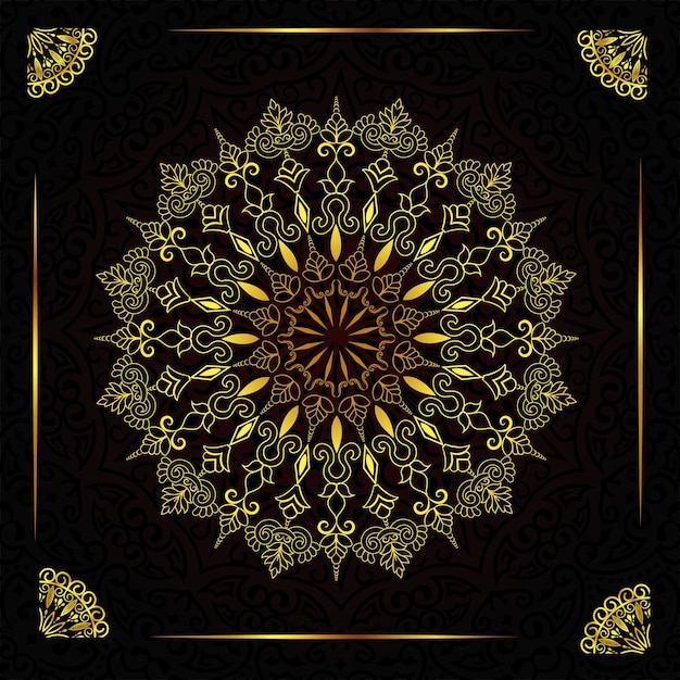 Vector luxe mandala-achtergrondontwerp