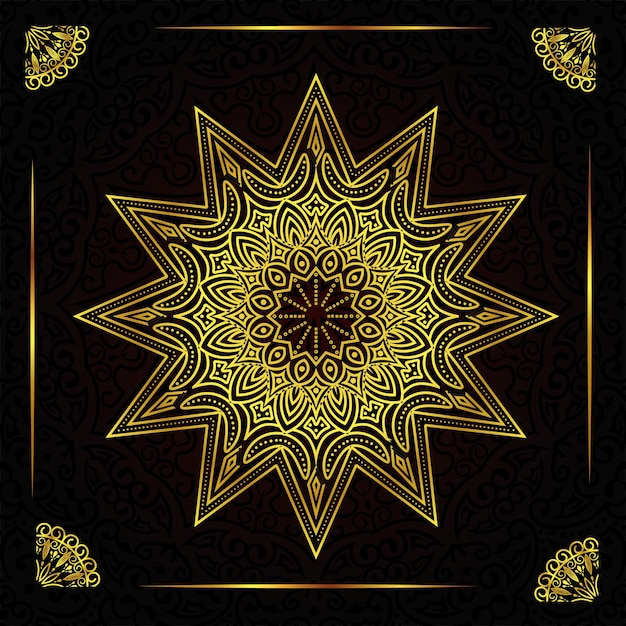 Vector luxe mandala-achtergrondontwerp