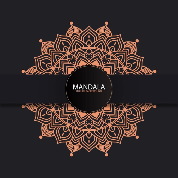 Vector luxe mandala-achtergrondontwerp