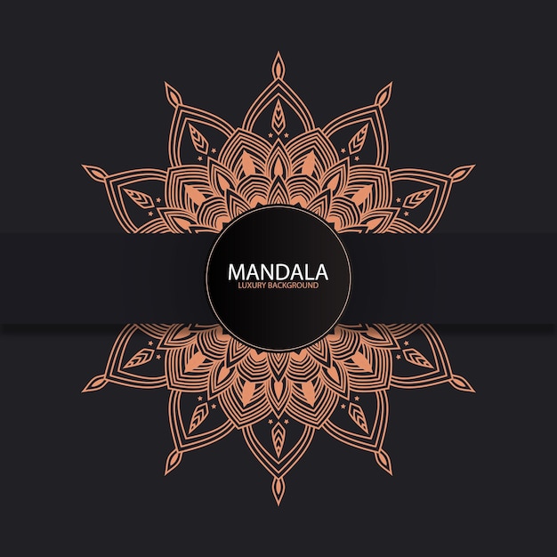 Vector luxe mandala-achtergrondontwerp