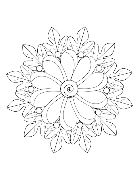 luxe mandala, bloemen kleurboek voor volwassenen. mandala kleurplaten, florale ornamenten.