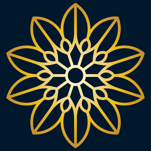 Luxe mandala bloempatroonontwerp Gratis Vector
