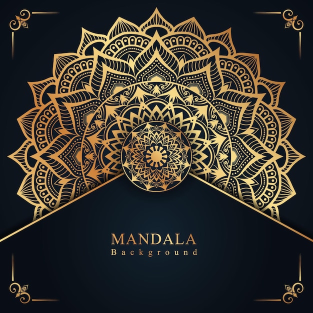 luxe mandala decoratie achtergrond voor uitnodiging en bruiloft
