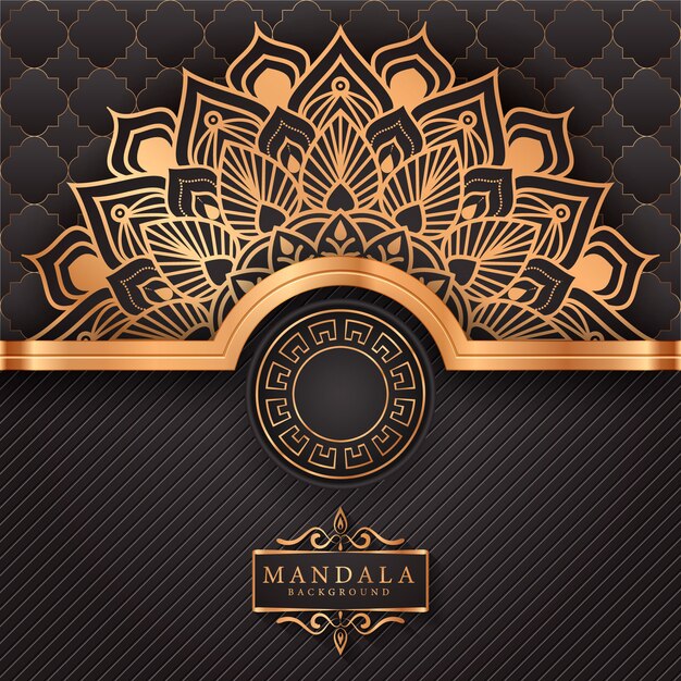 Luxe Mandala decoratieve etnische element achtergrond