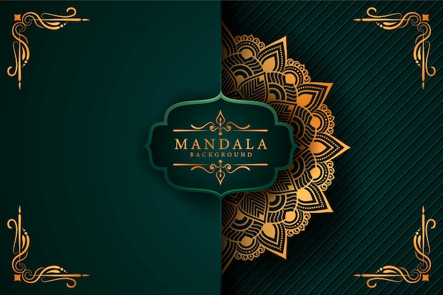 Luxe Mandala decoratieve etnische element achtergrond