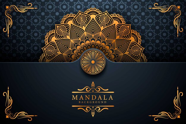 Luxe Mandala decoratieve etnische element achtergrond