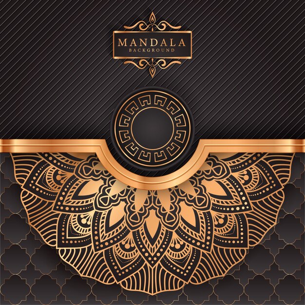 Luxe Mandala decoratieve etnische element achtergrond