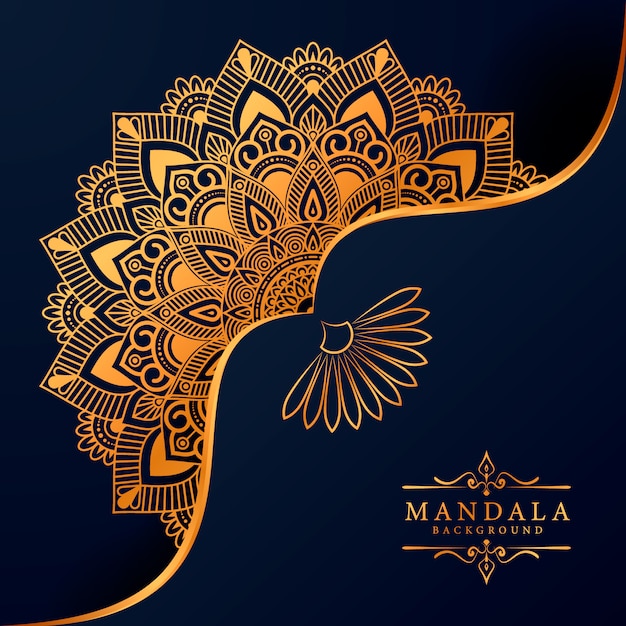 Vector luxe mandala decoratieve etnische element achtergrond