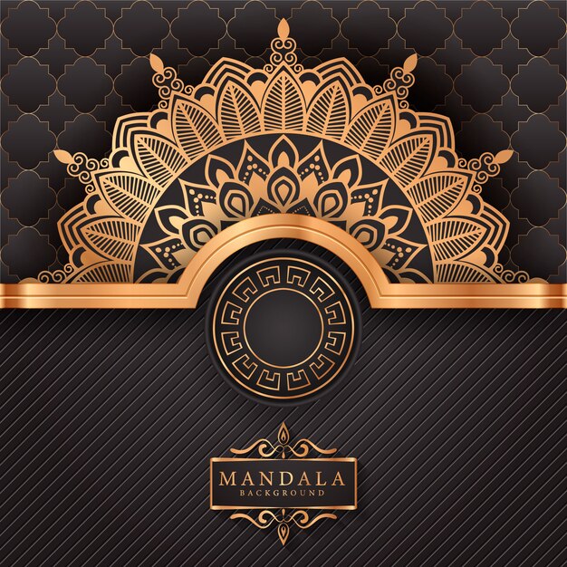 Luxe Mandala decoratieve etnische element achtergrond