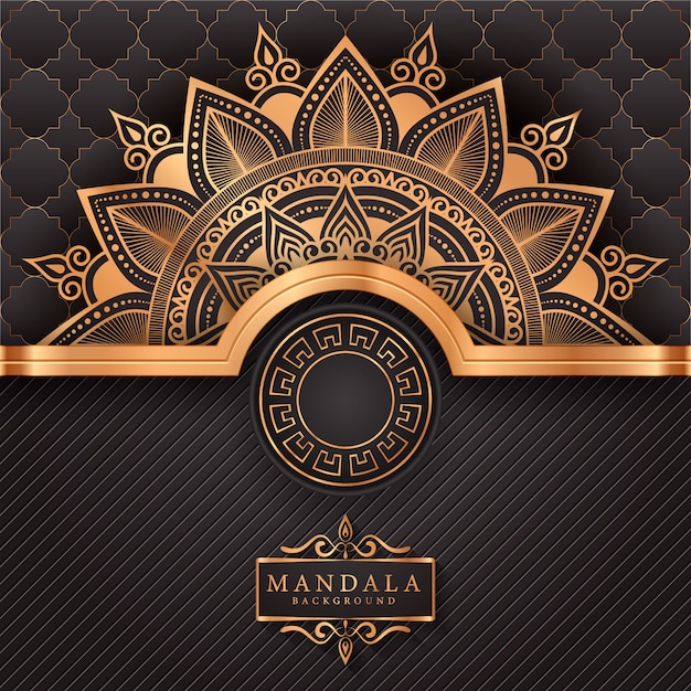 Luxe Mandala decoratieve etnische element achtergrond