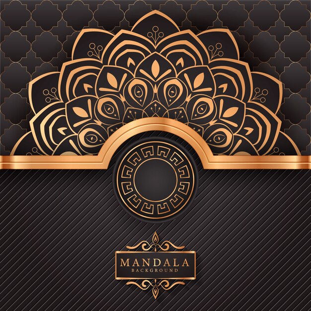 Luxe Mandala decoratieve etnische element achtergrond