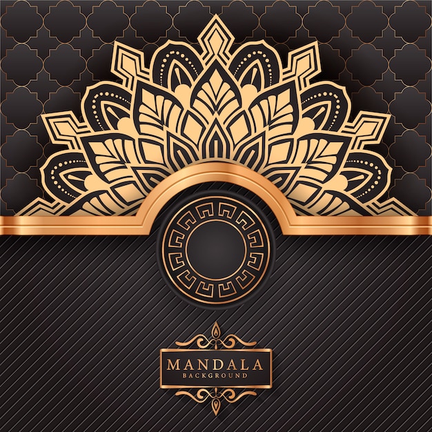 Vector luxe mandala decoratieve etnische element achtergrond