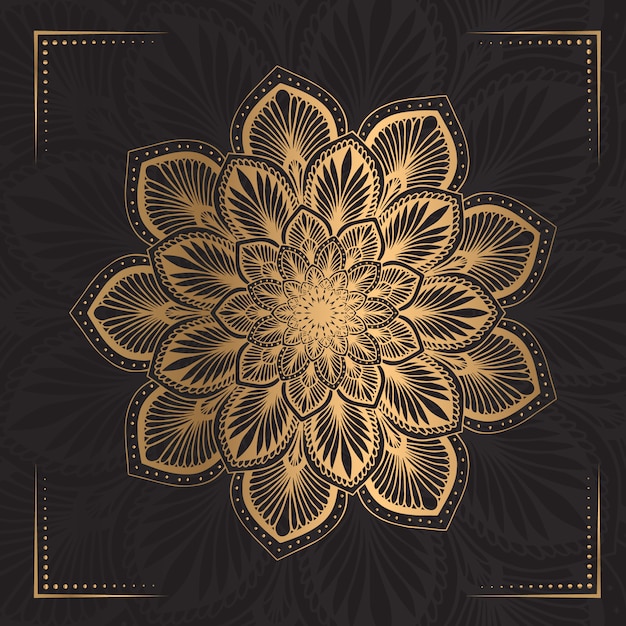 Luxe mandala in gouden kleur