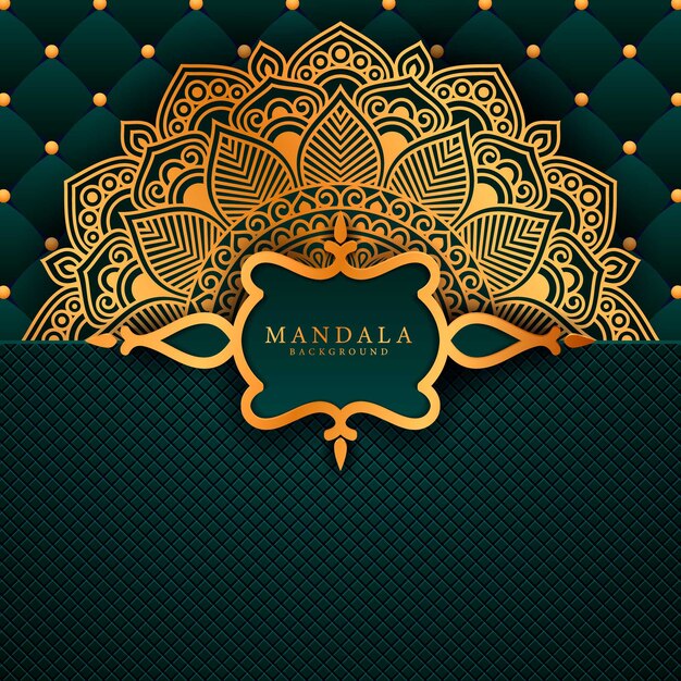 Luxe mandala-kunst met arabische achtergrond