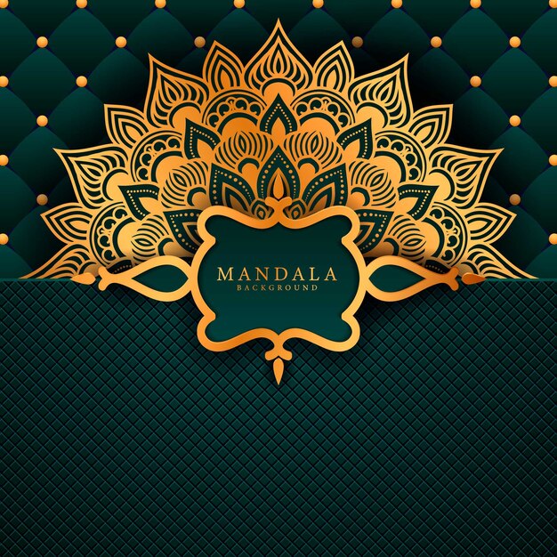 Luxe mandala-kunst met arabische achtergrond