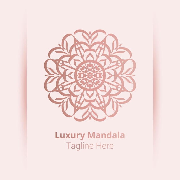 Luxe mandala-logo, arabesk stijl.