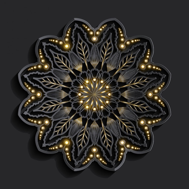 Luxe mandala met 3D-effect