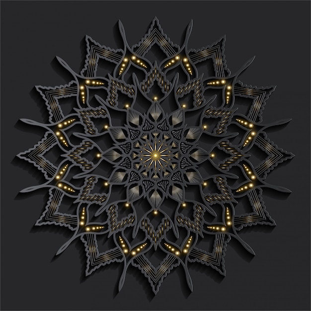 Luxe mandala met 3D-effect