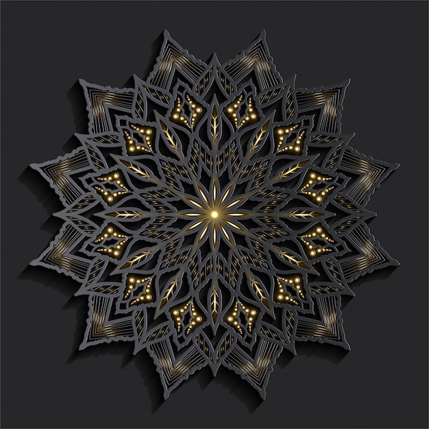 Luxe mandala met 3D-effect