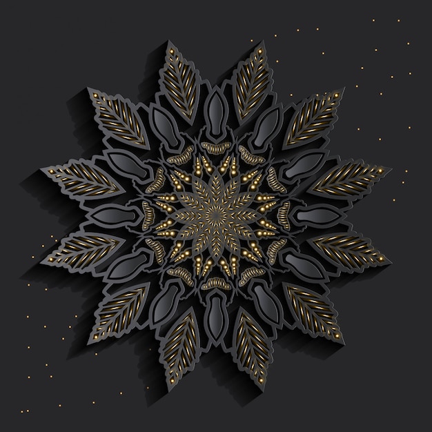 Luxe mandala met 3D-effect