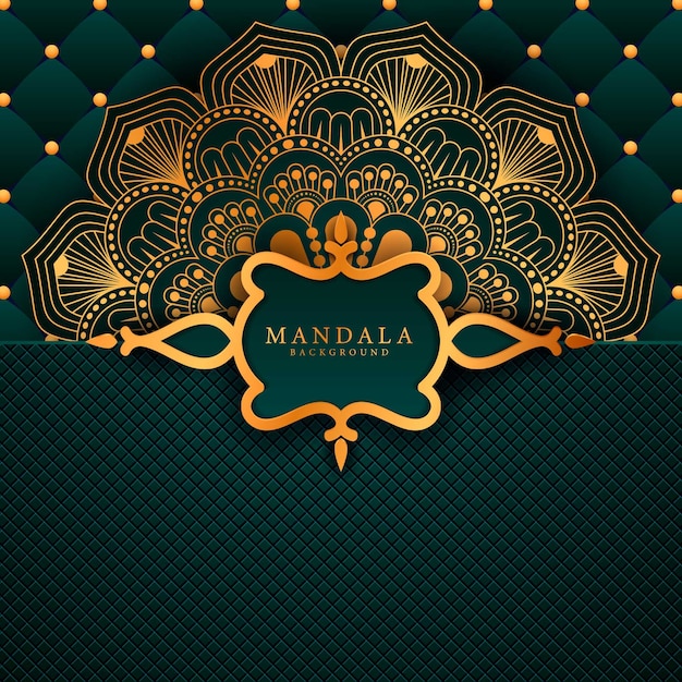 Luxe mandala met gouden arabeske patroon