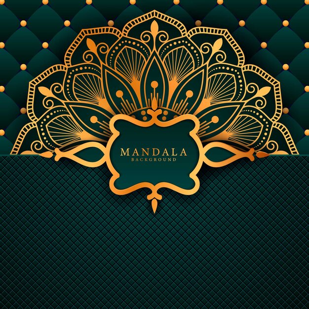 Luxe mandala met gouden arabeske patroon