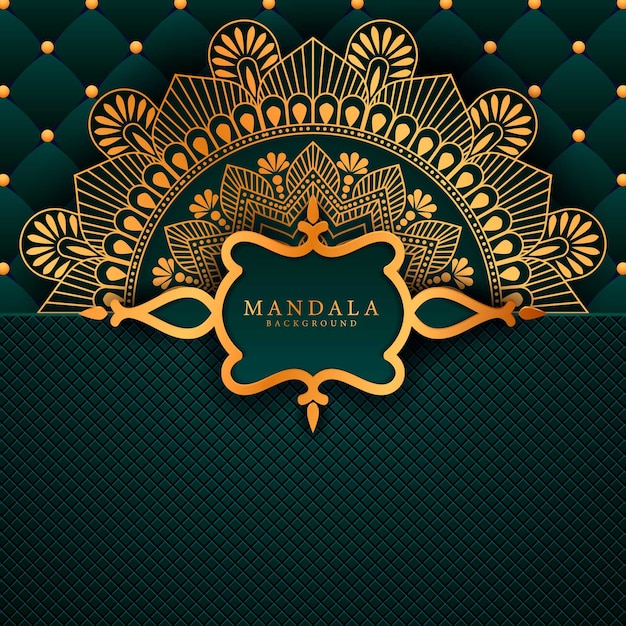 Luxe mandala met gouden arabeske patroon