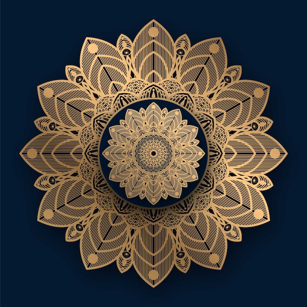 Luxe mandala met gouden islamitische patroon